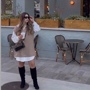 Collared shirt/sweater dress